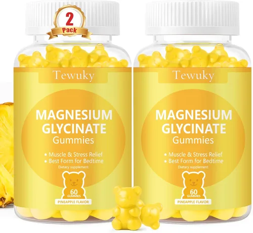 Vista 12 de Gomitas de glicinato de magnesio 500mg, sin azúcar para adultos y niños, gomitas de magnesio para dormir, estrés y alivio muscular, apoya la salud