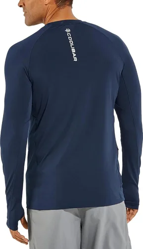 Vista 2 de Coolibar Camiseta de manga larga para hombre con protección solar UPF 50+ Agility