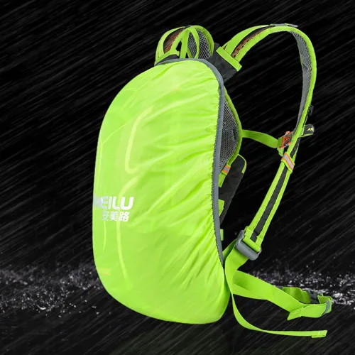 Vista 4 de Mochila de ciclismo al aire libre, 18L, color negro
