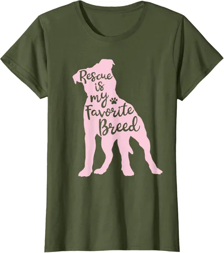 Vista 97 de Pitbull Rescue Is my Favorite Breed Dog Pit Bull Mama - Camiseta, Negro, S