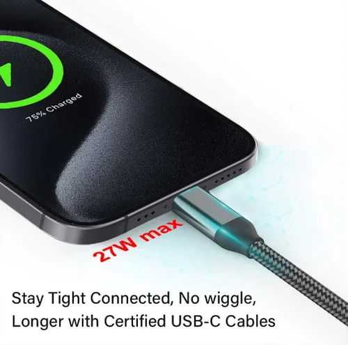Vista 2 de Cable USB C, paquete de 3 unidades de 10 pies, 6 pies, 3 pies, carga rápida, nailon, cable de carga para LG Stylo 5 4 G8X G8 V50 V40 ThinQ, Samsung