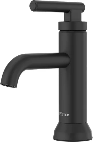 Vista 17 de Grifo para lavabo de baño Pfister Capistrano, 8 pulgadas de separación amplia, 2 manijas, 3 orificios, certificado NSF, acabado negro mate Spot Spot