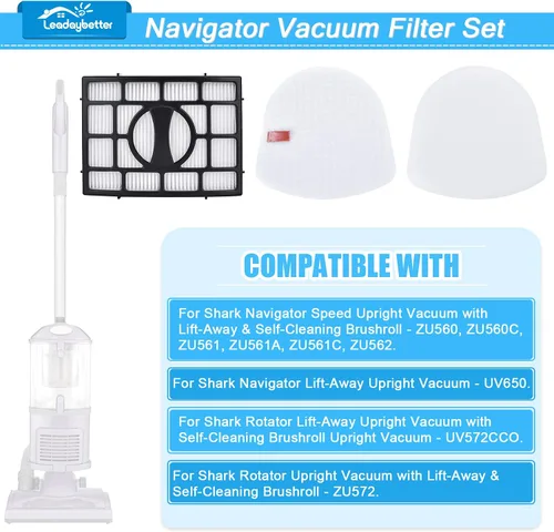 Vista 2 de Filtro de vacío de repuesto para Shark Navigator Zero-M Lift-Away Speed Vertical ZU560 ZU561 ZU562 ZU572 UV650 UV725 ZU660 CU530 ZD400 ZD402 ZD201