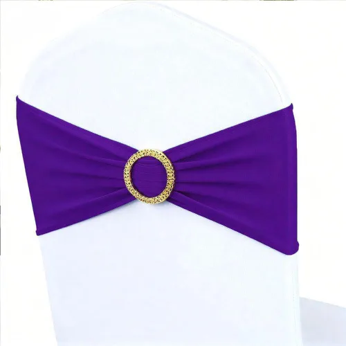 Vista 6 de Paquete de 50 bandas para sillas color verde salvia, bandas elásticas para sillas deslizantes, lazos para bodas, fiestas, baby shower, eventos