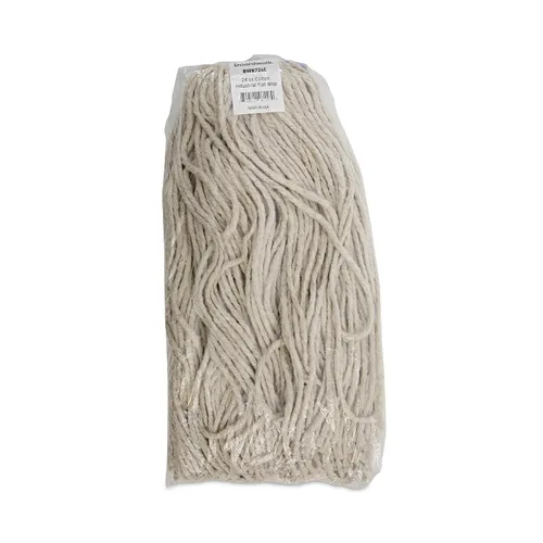 Vista 7 de Boardwalk BWK724CCT Cabeza de trapeador húmedo de algodón plano de corte de 24 oz. - Blanco (12/caja)