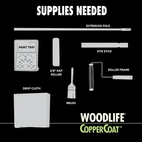 Vista 9 de WOODLIFE 1901A-4PK CopperCoat Conservante de madera verde, 0.88 galones, verde, paquete de 4