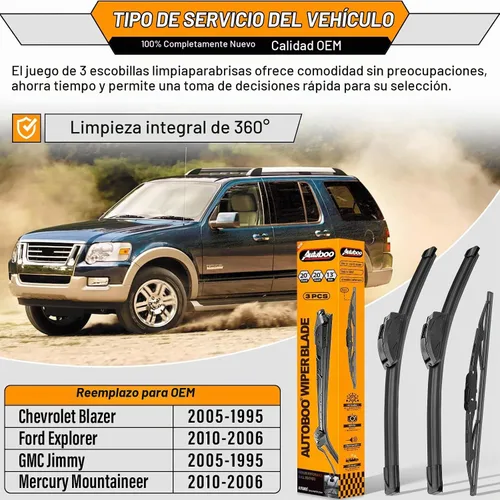 Vista 2 de Reemplazo de limpiaparabrisas OEM para Chevy Blazer Ford Explorer