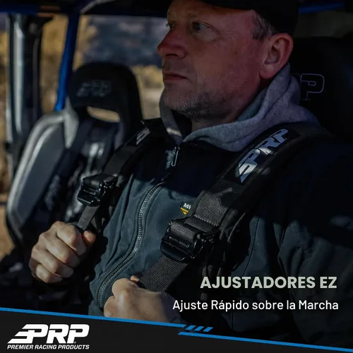 Vista 4 de PRP Arnés Surelatch de 4 puntos de 2 pulgadas con acolchado de 2 pulgadas, ajustadores EZ, correa extraíble (paquete de 2 negro)