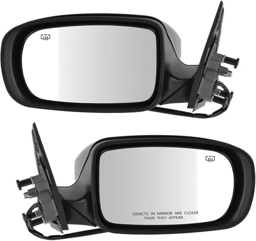 Vista 223 de TRQ Conjunto de 2 piezas de espejo lateral para conductor y pasajero, ajuste eléctrico, sin calefacción, sin memoria, color negro, compatible