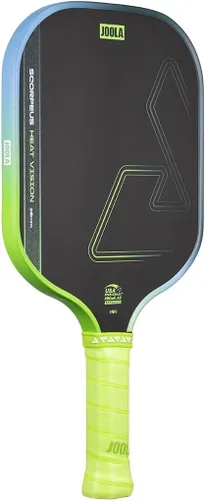 Vista 10 de JOOLA Agassi Heat Vision 16mm Pala de pickleball - Nueva forma con zona de punto dulce extendida - Superficie de fibra de carbono texturizada