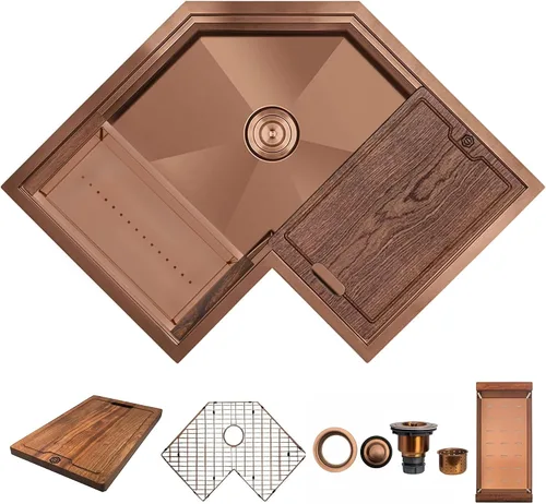 Vista 10 de Strictly Sinks Fregadero de Cocina Esquinero de 30 Pulgadas Bajo Encimera – Fregadero Mariposa Bajo Encimera de Acero Inoxidable Calibre 16