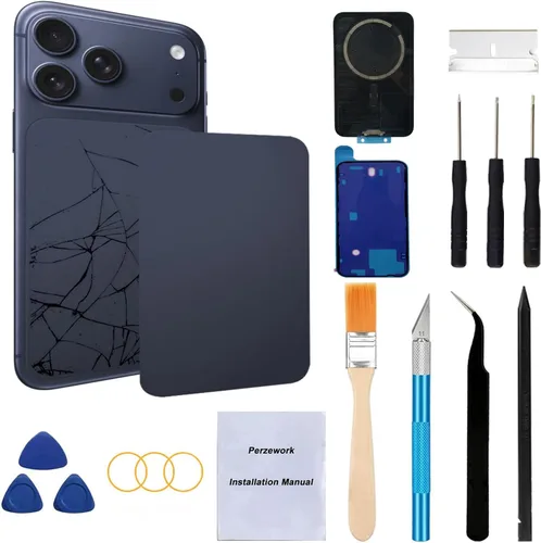 Vista 13 de Reemplazo de cristal trasero OEM para iPhone Xs de 5.8 pulgadas con kit de herramientas de reparación y adhesivo preinstalado (Oro)