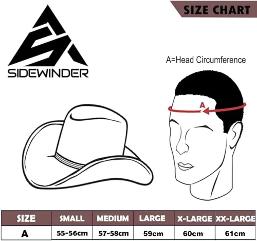 Vista 2 de Sombrero de vaquero duradero de cuero de grano de selva, unisex, para adultos, moldeable, estilo occidental, ala ancha