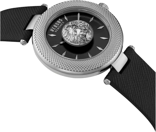 Vista 3 de Versus Versace Brick Lane Lion Collection Reloj de moda para mujer con correa ajustable de cuero genuino y esfera de rayos solares