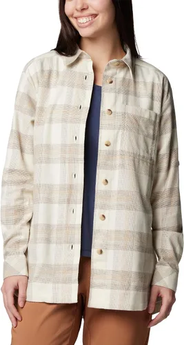Vista 6 de Columbia Camisa de franela Holly Hideaway para mujer Tartán de búfalo de tiza