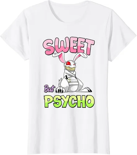 Vista 18 de Sweet But Psycho Shirt Bunny Creepy Gothic Rabbit Funny T-Shirt