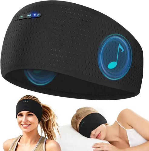 Vista 10 de Sleep Headphones Bluetooth 6.0 Diadema para dormir de lado Negro