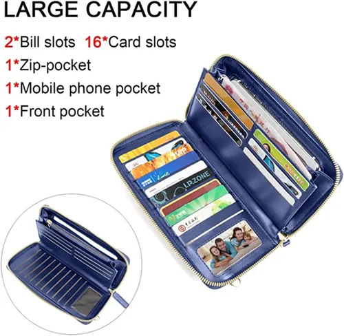 Vista 5 de Touch Screen Phone Bag Small Crossbody Bag Shoulder Handbag, RFID Blocking Wallet for Women