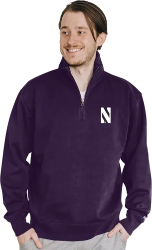 Vista 77 de Blue 84 Sudadera con cremallera de un cuarto para hombre de la NCAA