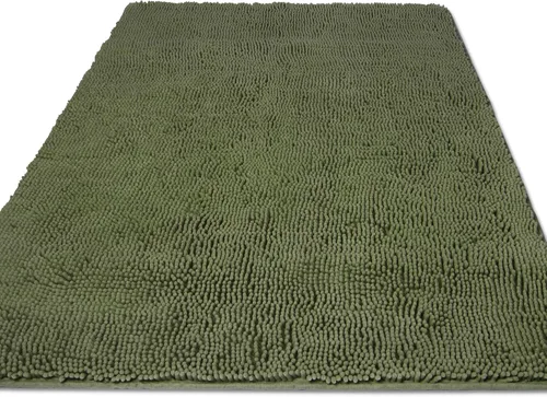 Vista 186 de Yeaban Alfombra de pasillo de baño de 24 x 72 pulgadas, antideslizante, alfombra de baño larga de felpilla gruesa, absorbente y lavable, alfombra