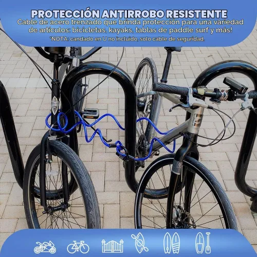 Vista 2 de DocksLocks Cable de seguridad en espiral (de 5 a 25 pies de longitud)