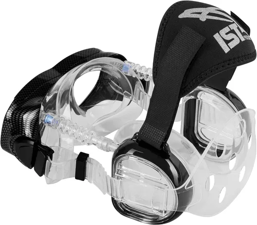Vista 3 de IST Máscara de buceo ProEar con cubiertas herméticas para las orejas Negro