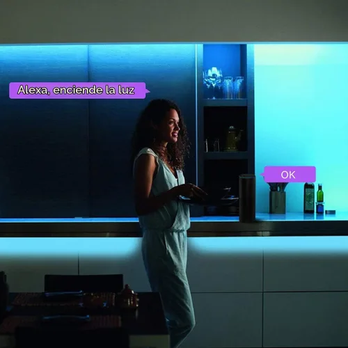 Vista 7 de DAYBETTER Kit de tiras de luz LED RGB compatible con Alexa y Google Assistant, tira de luces LED WiFi inteligentes para dormitorio, habitación