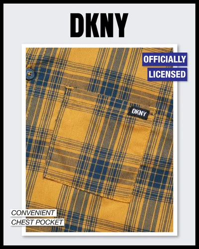 Vista 5 de DKNY Camisa de niño - Camisa de manga corta con botones (talla 4-20)