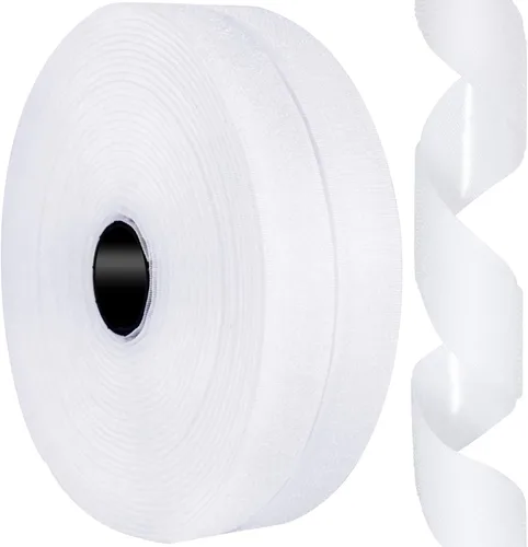 Vista 10 de SOURRI Cinta de velcro grande de 4'' x 20 pies con gancho y bucle, tiras autoadhesivas de servicio pesado, evitan que los cojines del sofá se