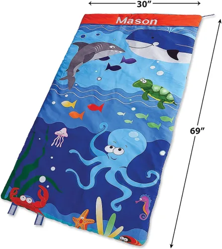Vista 2 de Lillian Vernon Personalized Indoor Sleeping Bag - Kids Sleepover & Napper Sleep Sack - Plush, Cute, & Cozy Cotton Poly Blend - Girls, Boys, &