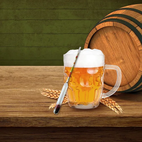 Vista 4 de Hidrómetro Triple Escala para Cerveza Vino y Mead para Prueba de Alcohol para Cerveza de Elaboración Casera