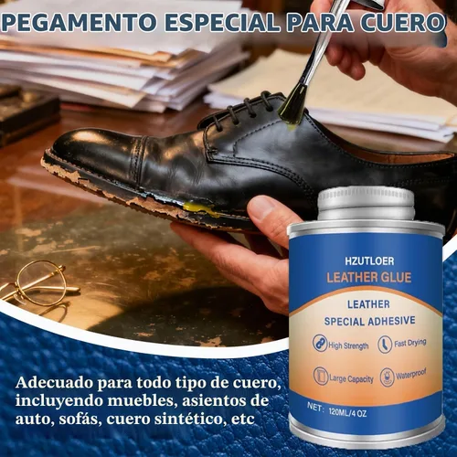 Vista 7 de Adhesivo de cuero, 120ML de cemento adhesivo de reparación de cuero, súper pegamento con cepillo para bolsos, sofás, muebles, asiento de coche