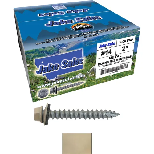 Vista 139 de TORNILLOS PARA TECHOS DE METAL #14: (250) Tornillos x 1" ABC GRIS Tornillo para techo de chapa metálica con cabeza hexagonal y arandela.