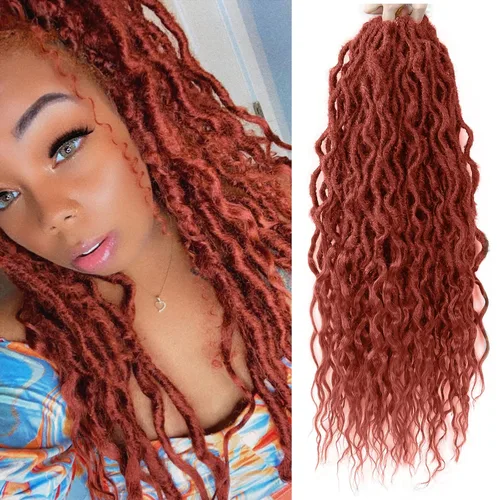 Vista 56 de Rizos de cabello sintético tejido en crochet de 16 pulgadas, 8 paquetes, Rizos de cabello tejido en crochet pre-enlazados con extremos rizados