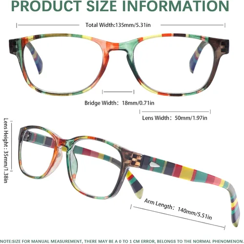 Vista 6 de Lentes de lectura para mujer, estampado de patrón con bloqueo de luz azul, elegantes lentes para lectura de computadora