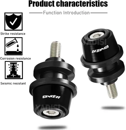 Vista 2 de Para GIXXER 250 SF 150 125 GIXXER 250SF 2018-2022 2023 Accesorios de motocicleta CNC Carretes basculantes Tornillos de soporte deslizante