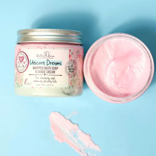 Vista 7 de Bella and Bear Goddess Boby Scrub & Unicorn Dreams - Jabón de baño batido y crema de afeitar