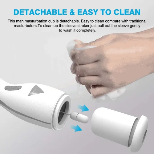 Vista 6 de Máquina sexual de succión automática para mamadas, masturbador masculino, juguetes sexuales para adultos para hombres, calefacción vibratoria, manos