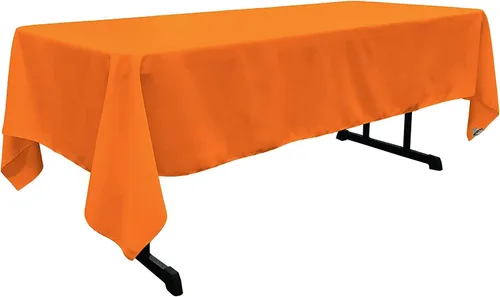 Vista 97 de LA Linen Mantel rectangular lavable de popelín de poliéster, resistente a las manchas y a las arrugas, cubierta de mesa 60x84, mantel de tela