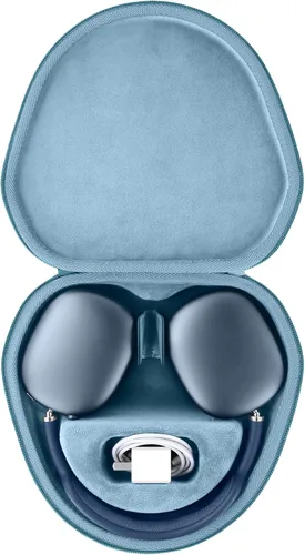 Vista 12 de co2CREA Funda rígida con modo de sueño, reemplazo para auriculares Apple AirPods Max inalámbricos de diadema (Funda negra)