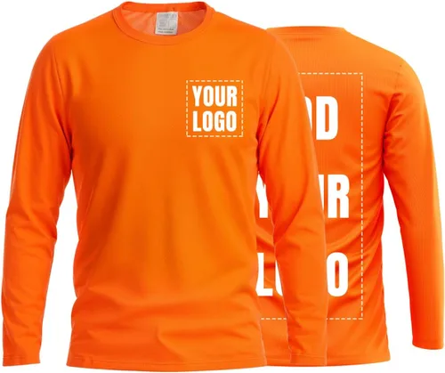 Vista 8 de La alta visibilidad reflexiva de las camisetas de la seguridad del logotipo de encargo Hola Vis de Verde neón - Estilo 8