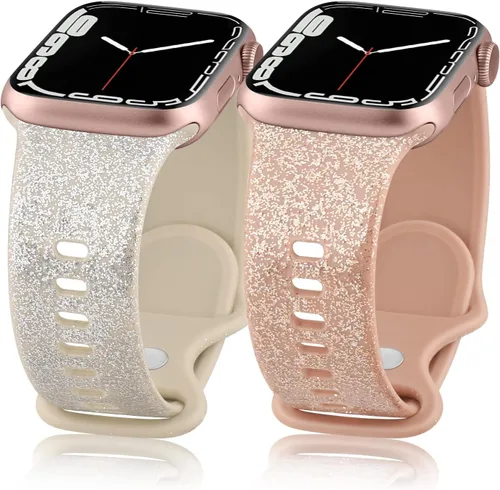 Vista 3 de Meliya Correa para Apple Watch Series 8, SE, 7, 6, 5, 4, 3, 2, 1, 1.772 in, 1.614 in, 1.732 in, 1.496 in, 1.654 in, para mujeres y hombres, correa