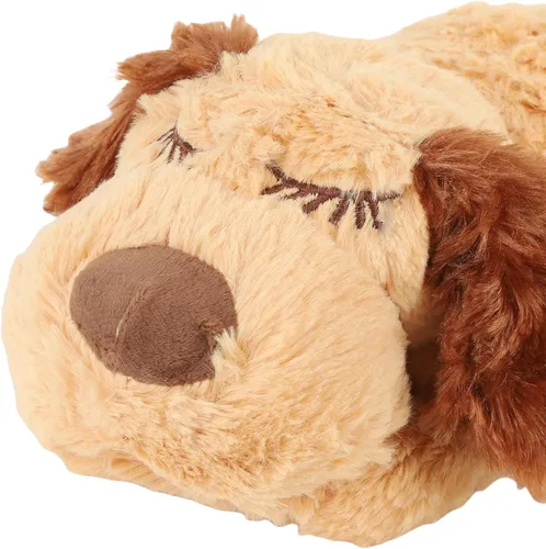 Vista 5 de Juguetes, animal de peluche interactivo con latido del corazón real, juguete de felpa suave y cómodo para gatos y perros, ayuda calmante