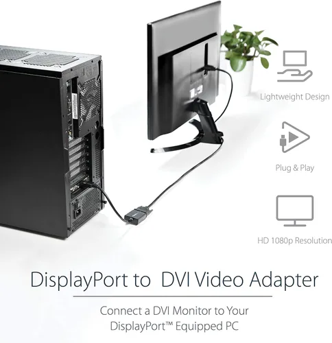 Vista 6 de StarTech Paquete de adaptadores DisplayPort a DVI + VGA