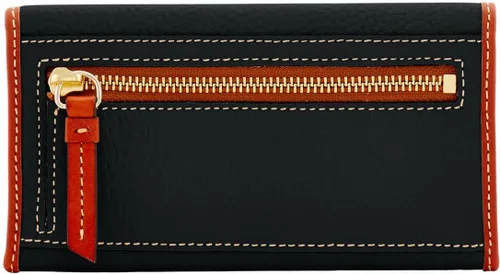 Vista 4 de Dooney & Bourke Billetera, cartera de embrague continental de grano de guijarros, Negro