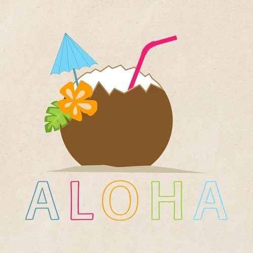 Vista 2 de CafePress Aloha! - Bolsa reutilizable de lona color beige, Caqui