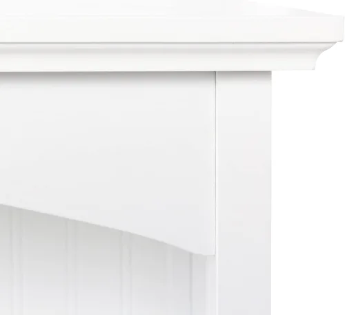 Vista 6 de eHemco - Estantería de 3 niveles, 40 pulgadas, color blanco 2 soportes arqueados