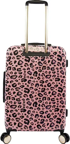 Vista 4 de Juicy Couture Jane - Juego de 3 piezas de maletas giratorias, Pink Leopard), JC-PC-18700-3-PKLP