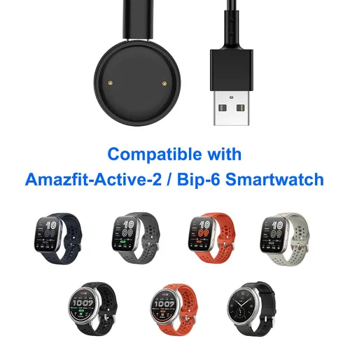 Vista 2 de Cable de Carga de Reemplazo Lettou para Amazfit Active 2/Bip 6