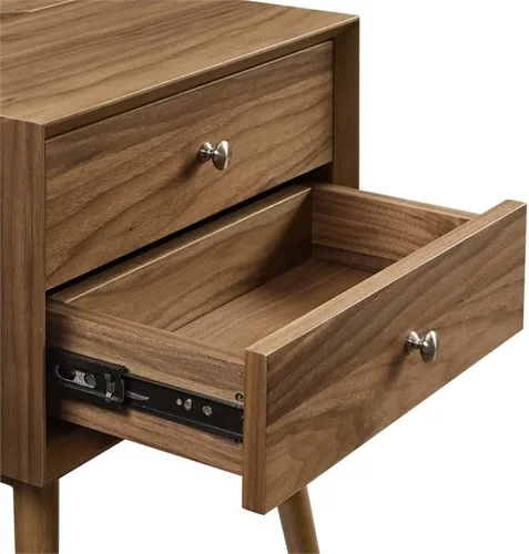Vista 5 de Modway EEI-4343-WAL-WAL Mesita de noche de madera de brasa, nogal